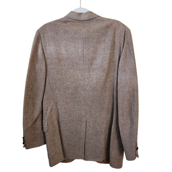 Vintage Man In Wool Beige Wool Tweed Sport Coat See Measurements - Picture 2 of 5